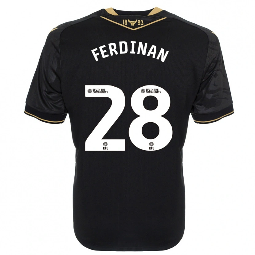 Danxen Criança Camisola Marselino Ferdinan #28 Preto Dourado Alternativa 2025/26 Camisa Brasil