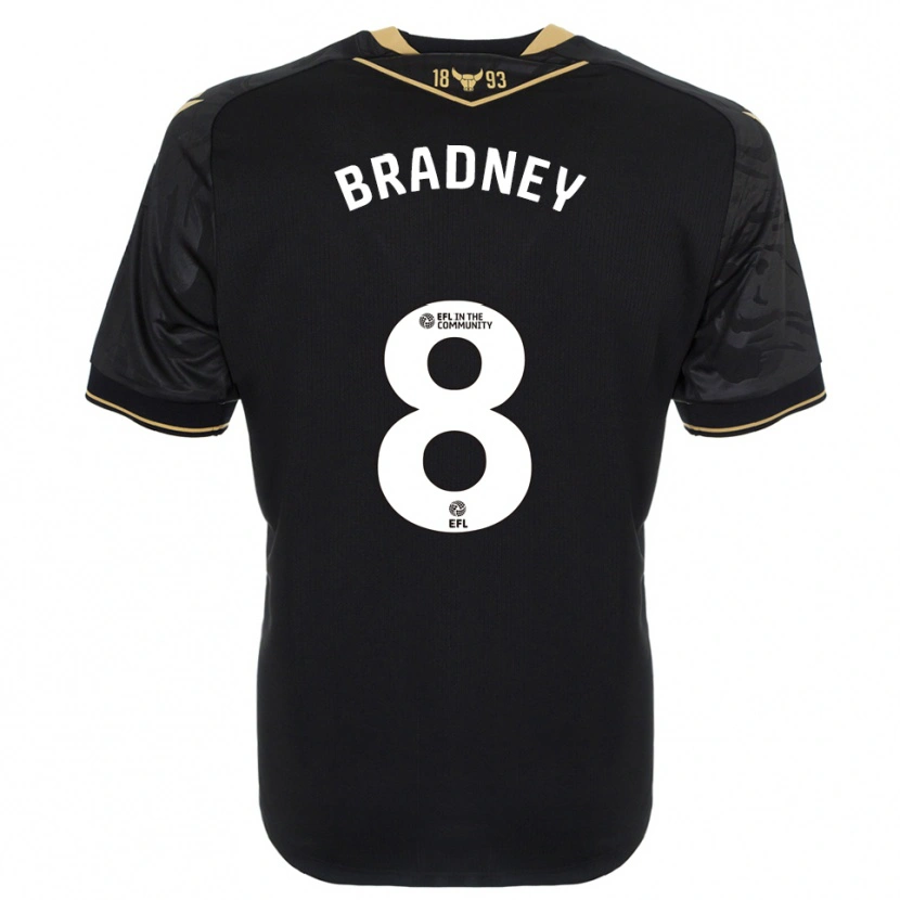 Danxen Criança Camisola Harrison Bradney #8 Preto Dourado Alternativa 2025/26 Camisa Brasil