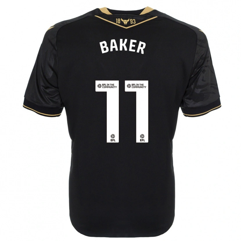 Danxen Criança Camisola Sophie Baker #11 Preto Dourado Alternativa 2025/26 Camisa Brasil