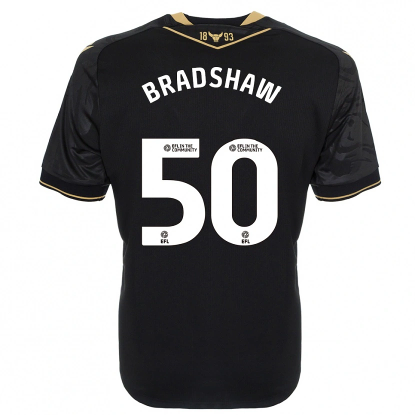 Danxen Criança Camisola Tom Bradshaw #50 Preto Dourado Alternativa 2025/26 Camisa Brasil