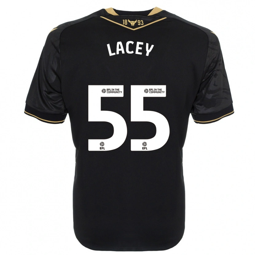 Danxen Criança Camisola Aaron Lacey #55 Preto Dourado Alternativa 2025/26 Camisa Brasil