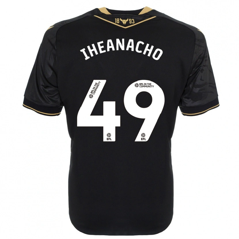 Danxen Criança Camisola Josh Iheanacho #49 Preto Dourado Alternativa 2025/26 Camisa Brasil