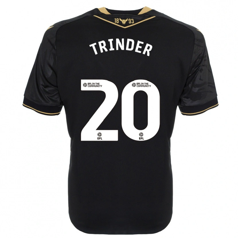 Danxen Criança Camisola Lucy Trinder #20 Preto Dourado Alternativa 2025/26 Camisa Brasil