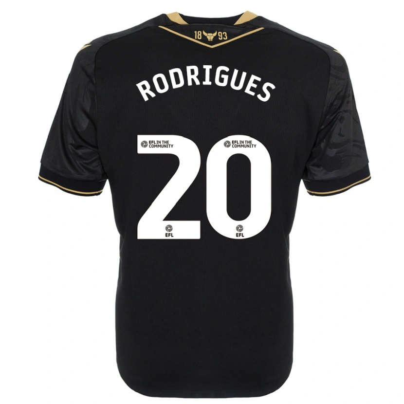 Danxen Criança Camisola Rúben Rodrigues #20 Preto Dourado Alternativa 2025/26 Camisa Brasil