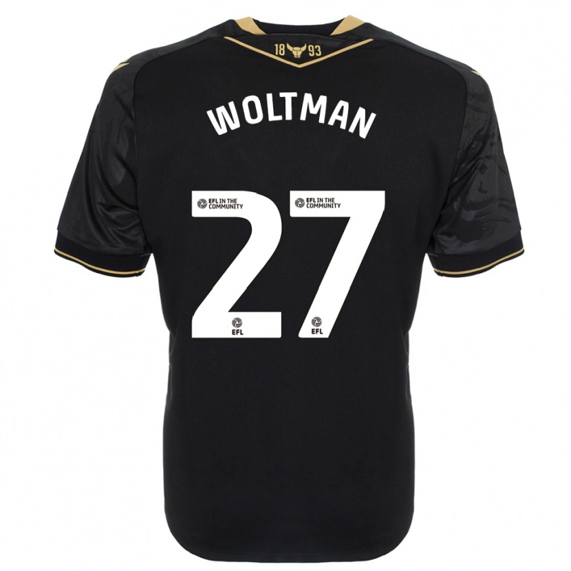 Danxen Criança Camisola Max Woltman #27 Preto Dourado Alternativa 2025/26 Camisa Brasil