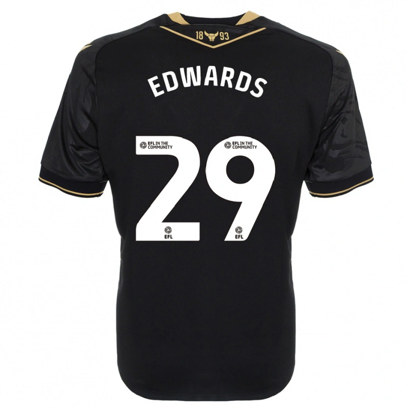 Danxen Criança Camisola Kyle Edwards #29 Preto Dourado Alternativa 2025/26 Camisa Brasil