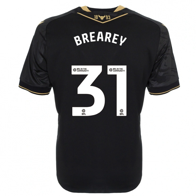 Danxen Criança Camisola Eddie Brearey #31 Preto Dourado Alternativa 2025/26 Camisa Brasil