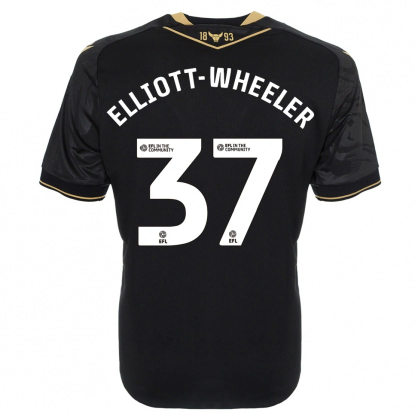 Danxen Criança Camisola Aidan Elliott-Wheeler #37 Preto Dourado Alternativa 2025/26 Camisa Brasil