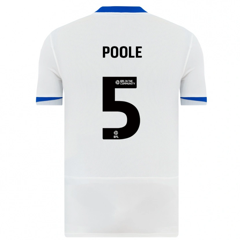 Danxen Criança Camisola Regan Poole #5 Branco Preto Alternativa 2025/26 Camisa Brasil