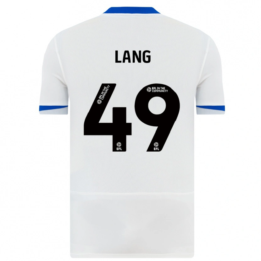 Danxen Criança Camisola Callum Lang #49 Branco Preto Alternativa 2025/26 Camisa Brasil
