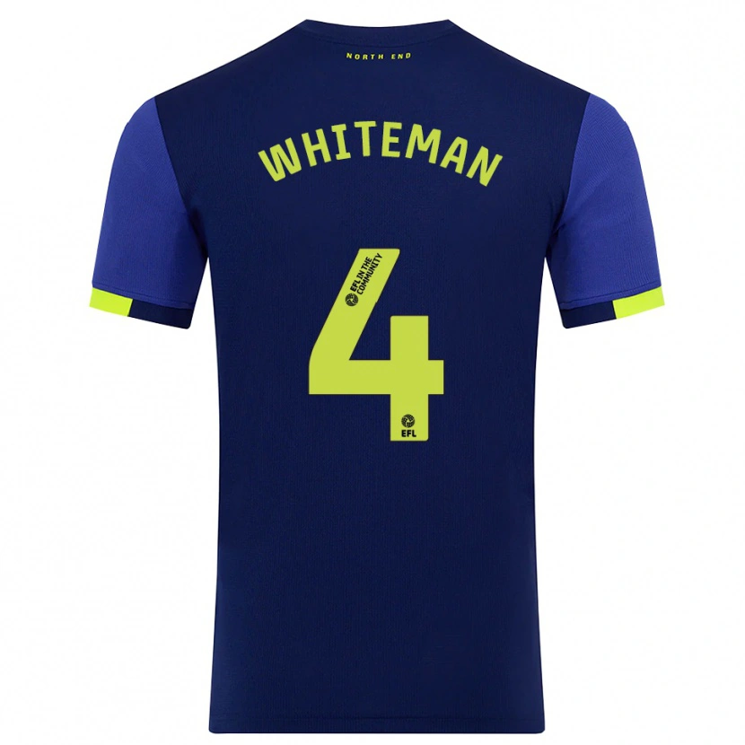 Danxen Criança Camisola Ben Whiteman #4 Azul Marinho Amarelo Alternativa 2025/26 Camisa Brasil