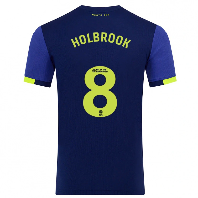 Danxen Criança Camisola Jess Holbrook #8 Azul Marinho Amarelo Alternativa 2025/26 Camisa Brasil