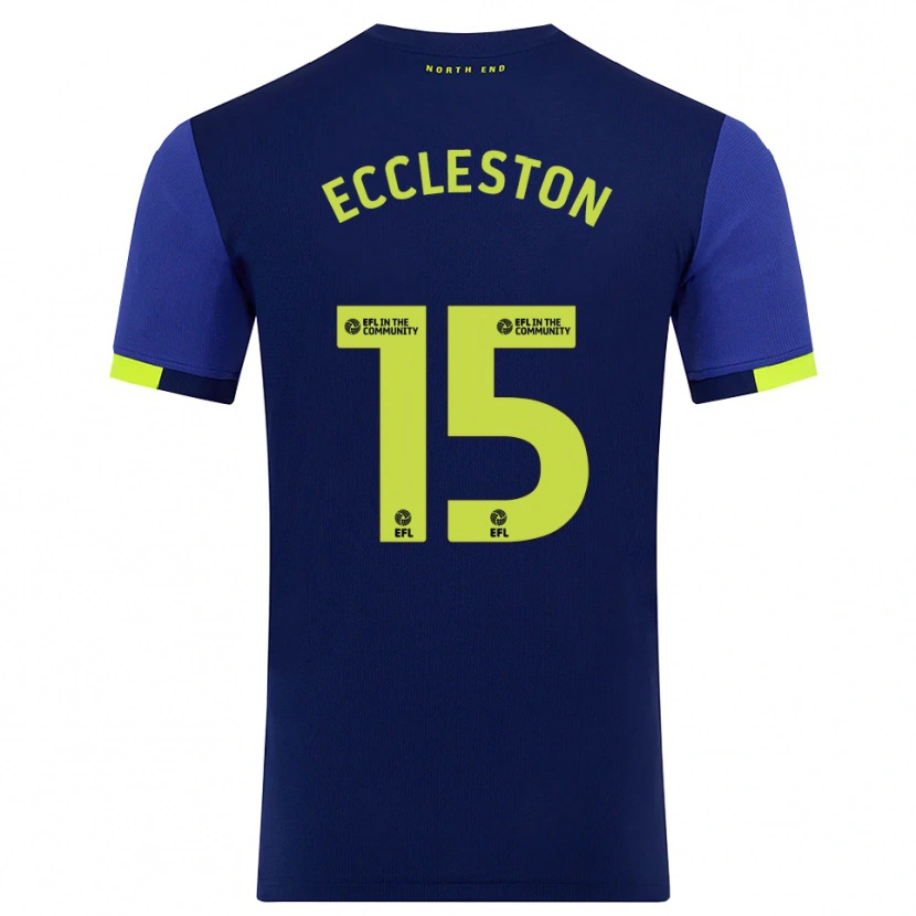 Danxen Criança Camisola Ethan Eccleston #15 Azul Marinho Amarelo Alternativa 2025/26 Camisa Brasil