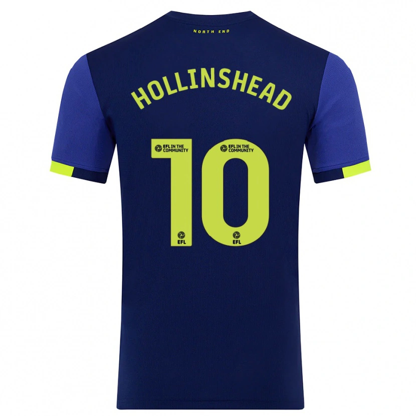 Danxen Criança Camisola Emily Hollinshead #10 Azul Marinho Amarelo Alternativa 2025/26 Camisa Brasil
