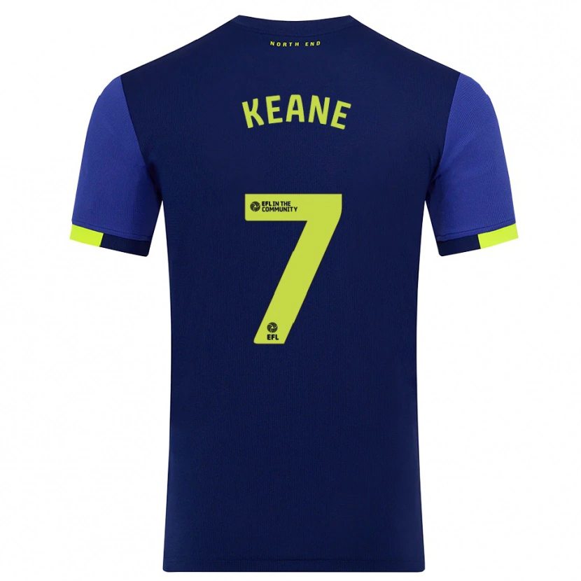 Danxen Criança Camisola Will Keane #7 Azul Marinho Amarelo Alternativa 2025/26 Camisa Brasil