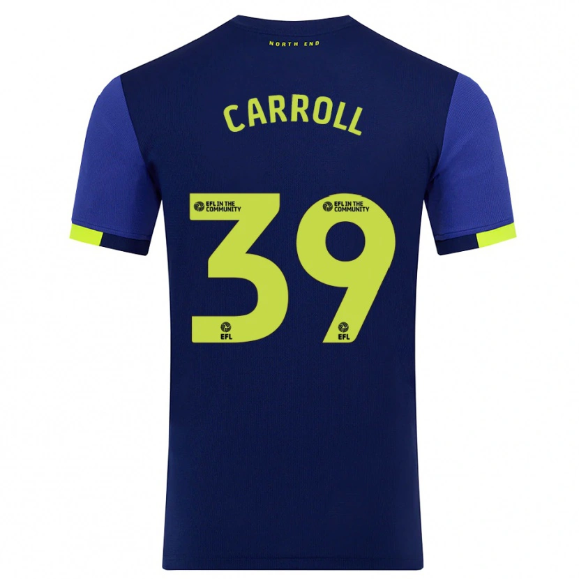 Danxen Criança Camisola Theo Carroll #39 Azul Marinho Amarelo Alternativa 2025/26 Camisa Brasil