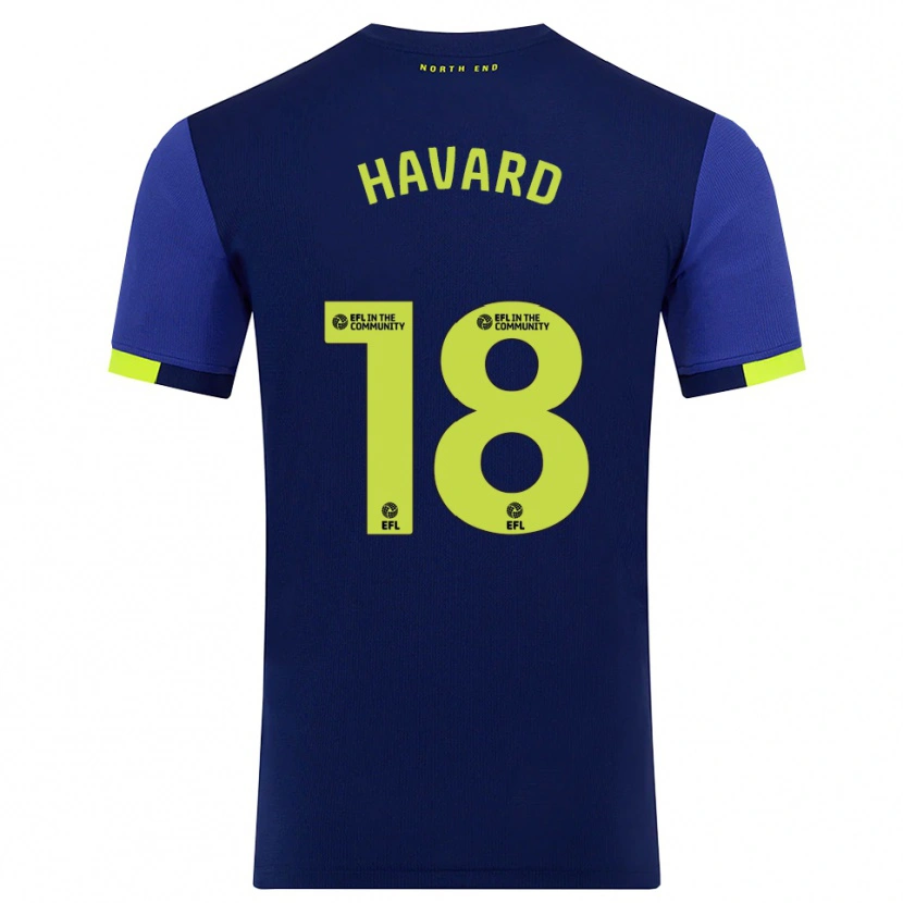 Danxen Criança Camisola Callum Havard #18 Azul Marinho Amarelo Alternativa 2025/26 Camisa Brasil