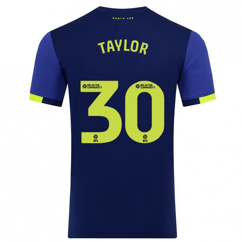 Danxen Criança Camisola Kian Taylor #30 Azul Marinho Amarelo Alternativa 2025/26 Camisa Brasil