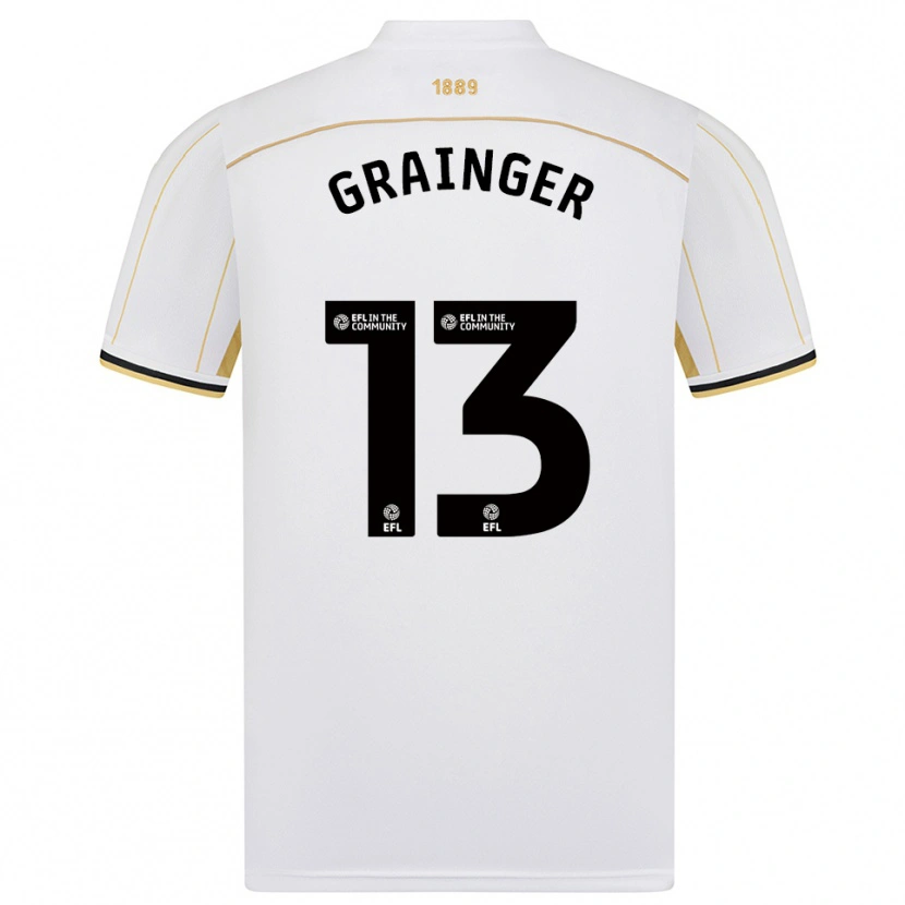 Danxen Criança Camisola Benjamin Grainger #13 Branco Dourado Alternativa 2025/26 Camisa Brasil