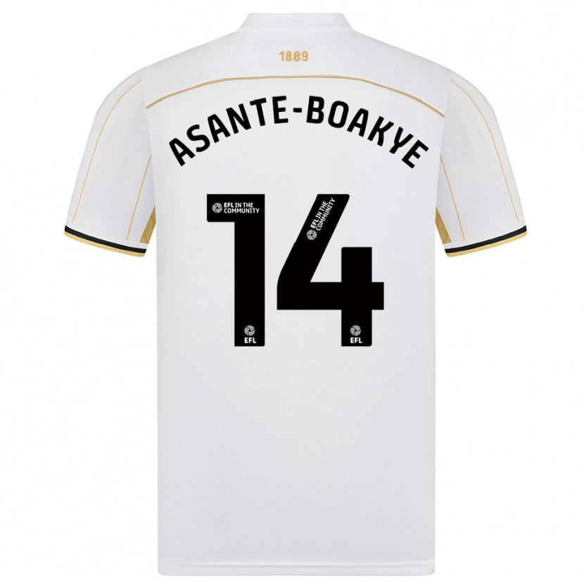Danxen Criança Camisola Max Asante-Boakye #14 Branco Dourado Alternativa 2025/26 Camisa Brasil