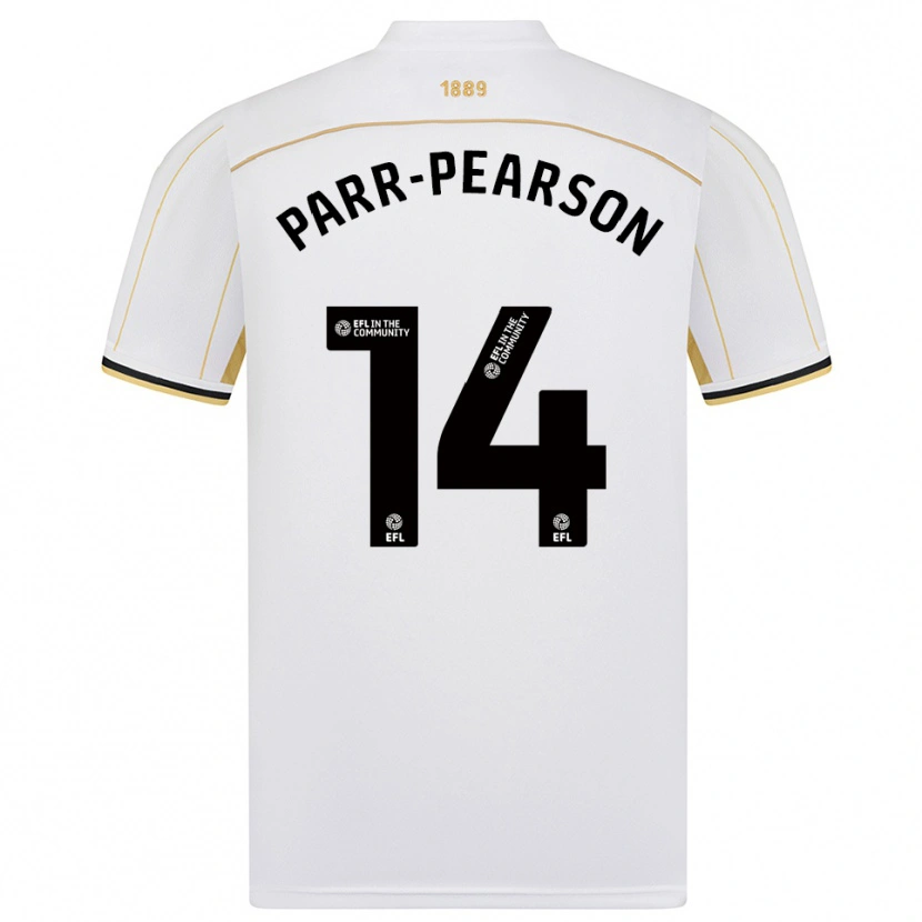 Danxen Criança Camisola Marley Parr-Pearson #14 Branco Dourado Alternativa 2025/26 Camisa Brasil