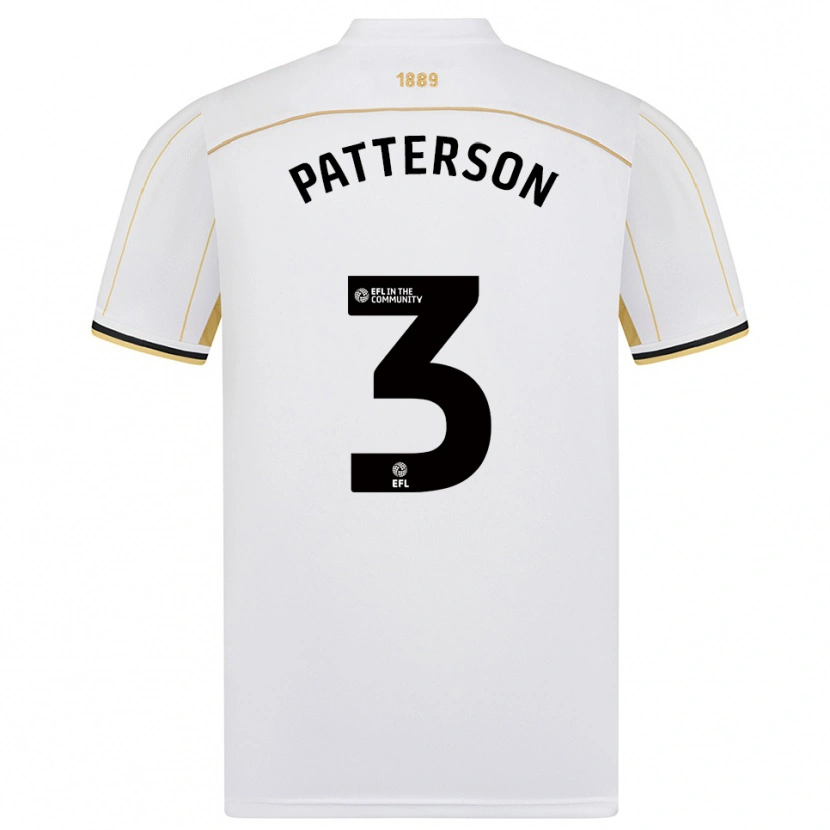 Danxen Criança Camisola Lennon Patterson #3 Branco Dourado Alternativa 2025/26 Camisa Brasil