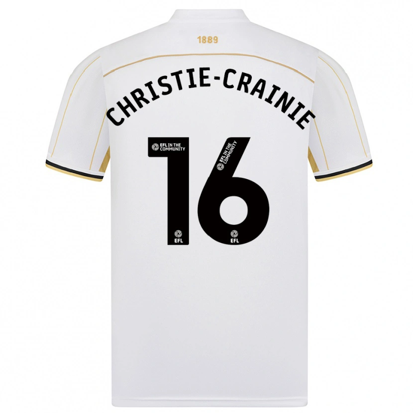 Danxen Criança Camisola Archie Christie-Crainie #16 Branco Dourado Alternativa 2025/26 Camisa Brasil