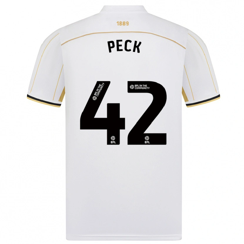 Danxen Criança Camisola Sydie Peck #42 Branco Dourado Alternativa 2025/26 Camisa Brasil