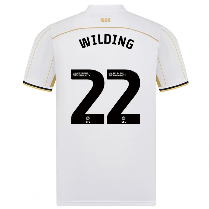 Danxen Criança Camisola Annie Wilding #22 Branco Dourado Alternativa 2025/26 Camisa Brasil