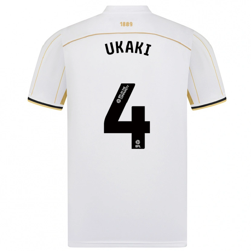 Danxen Criança Camisola Ehije Ukaki #4 Branco Dourado Alternativa 2025/26 Camisa Brasil
