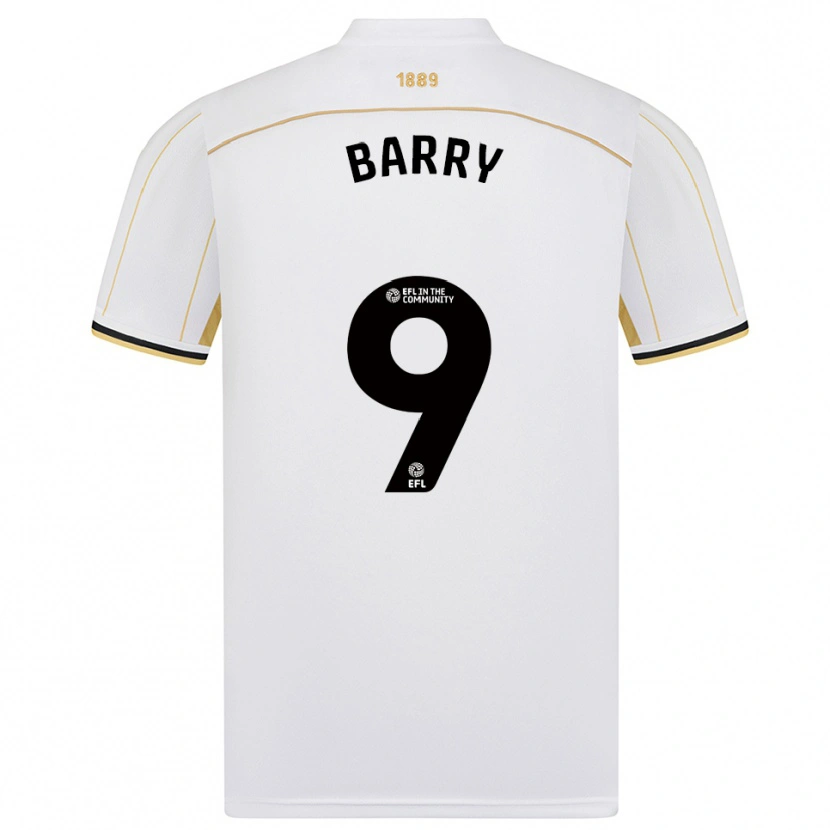 Danxen Criança Camisola Louie Barry #9 Branco Dourado Alternativa 2025/26 Camisa Brasil