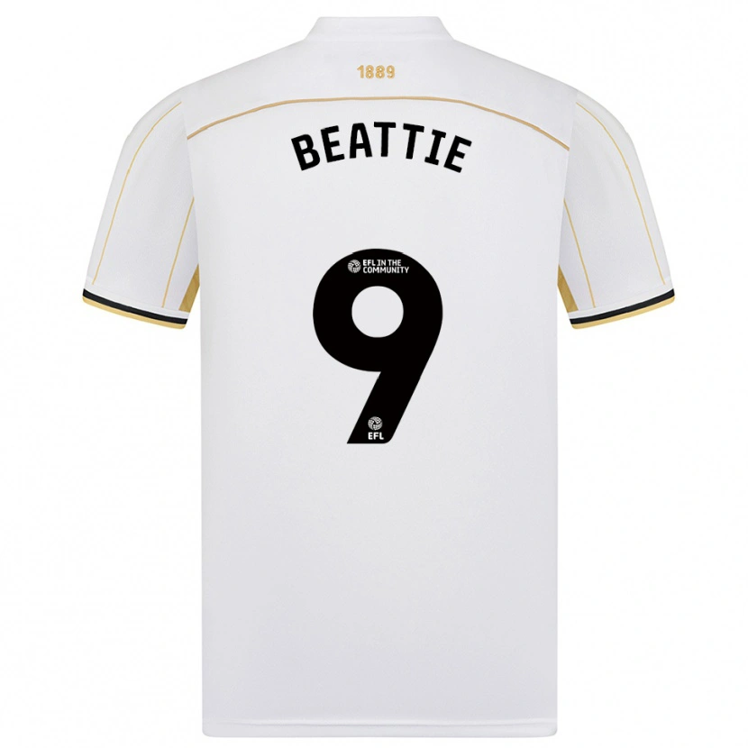 Danxen Criança Camisola Jevan Beattie #9 Branco Dourado Alternativa 2025/26 Camisa Brasil