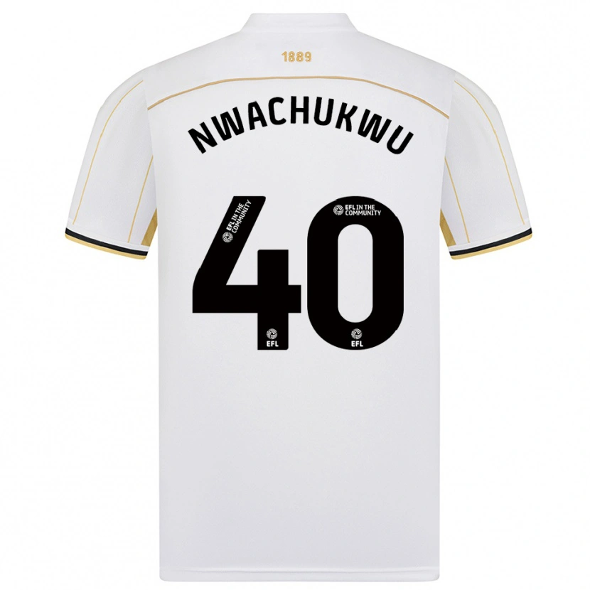 Danxen Criança Camisola Christian Nwachukwu #40 Branco Dourado Alternativa 2025/26 Camisa Brasil