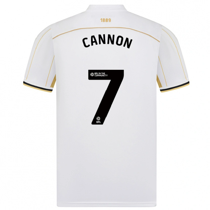 Danxen Criança Camisola Tom Cannon #7 Branco Dourado Alternativa 2025/26 Camisa Brasil