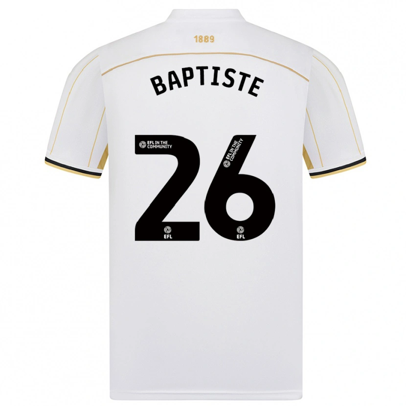 Danxen Criança Camisola Jamal Baptiste #26 Branco Dourado Alternativa 2025/26 Camisa Brasil