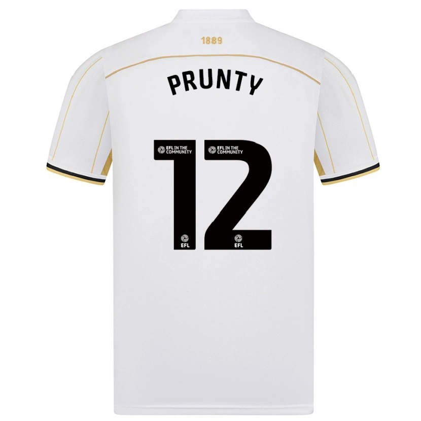 Danxen Criança Camisola Jayden Prunty #12 Branco Dourado Alternativa 2025/26 Camisa Brasil