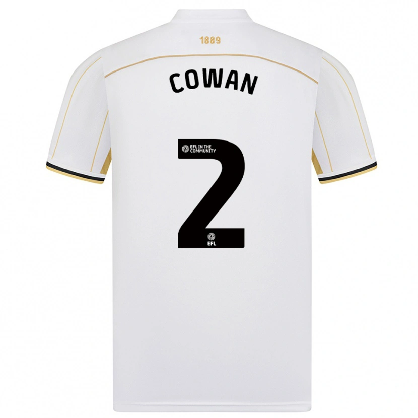 Danxen Criança Camisola Leanne Cowan #2 Branco Dourado Alternativa 2025/26 Camisa Brasil