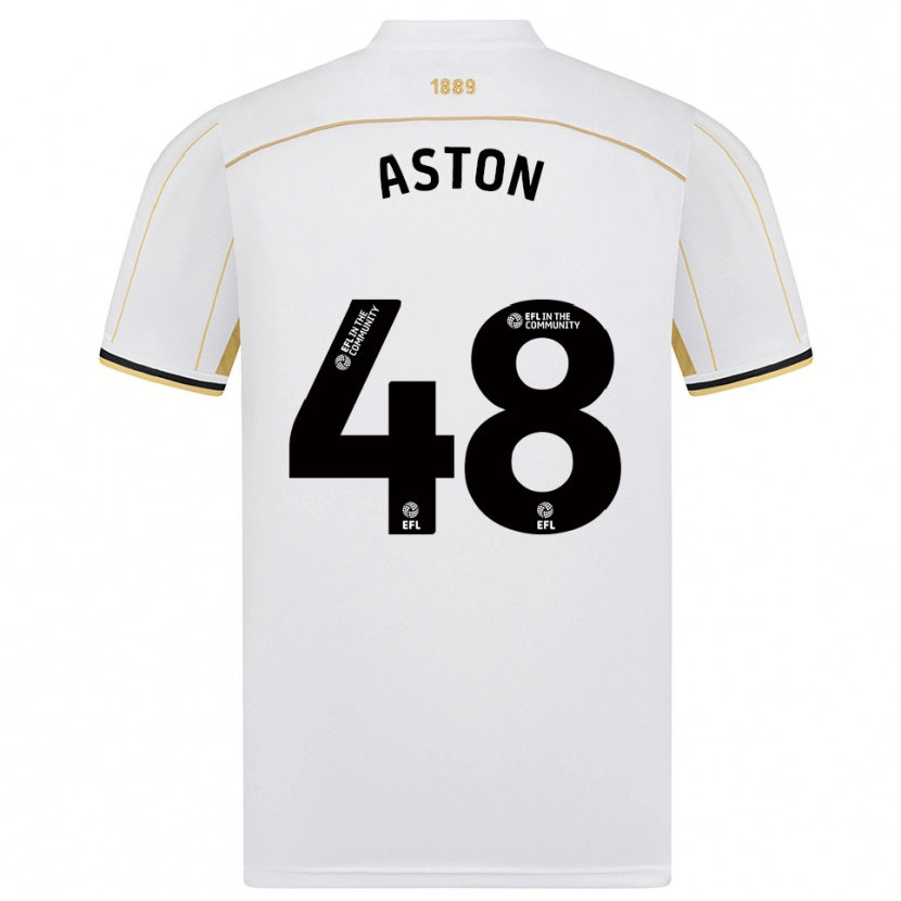 Danxen Criança Camisola Sam Aston #48 Branco Dourado Alternativa 2025/26 Camisa Brasil