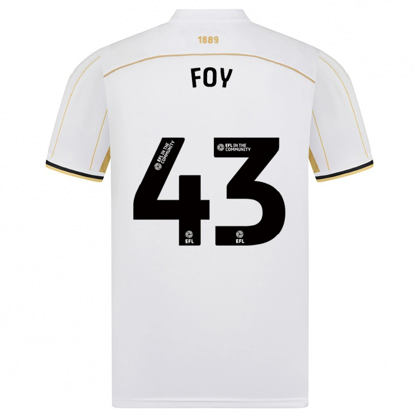 Danxen Criança Camisola Gus Foy #43 Branco Dourado Alternativa 2025/26 Camisa Brasil