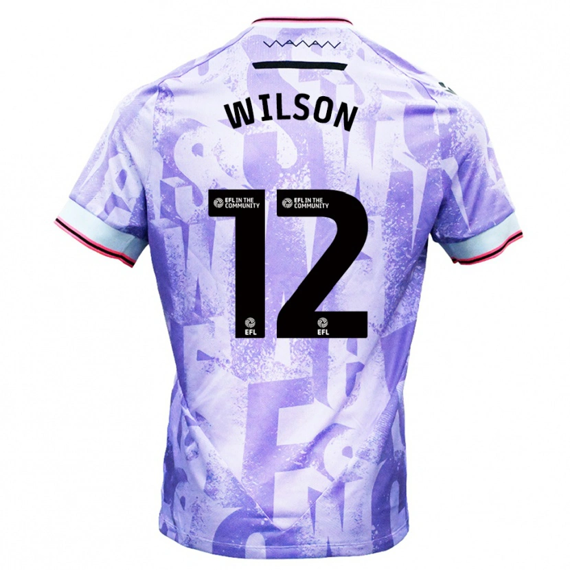 Danxen Criança Camisola Ryan Wilson #12 Lilás Branco Alternativa 2025/26 Camisa Brasil