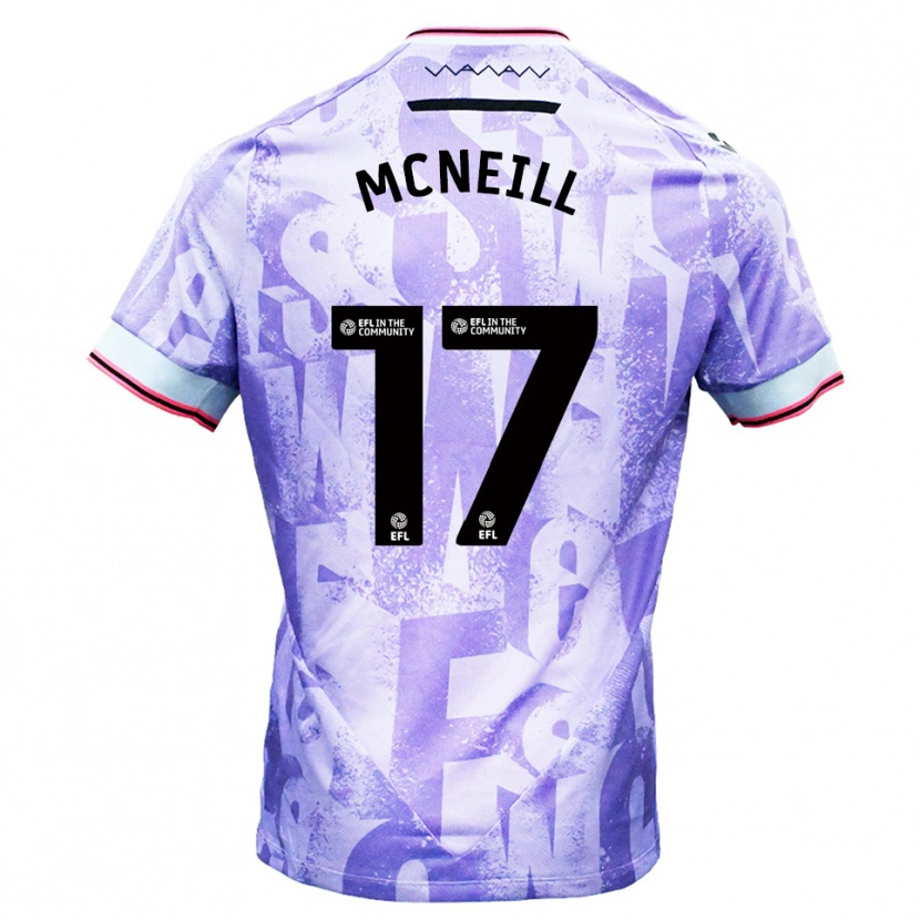 Danxen Criança Camisola Charlie Mcneill #17 Lilás Branco Alternativa 2025/26 Camisa Brasil