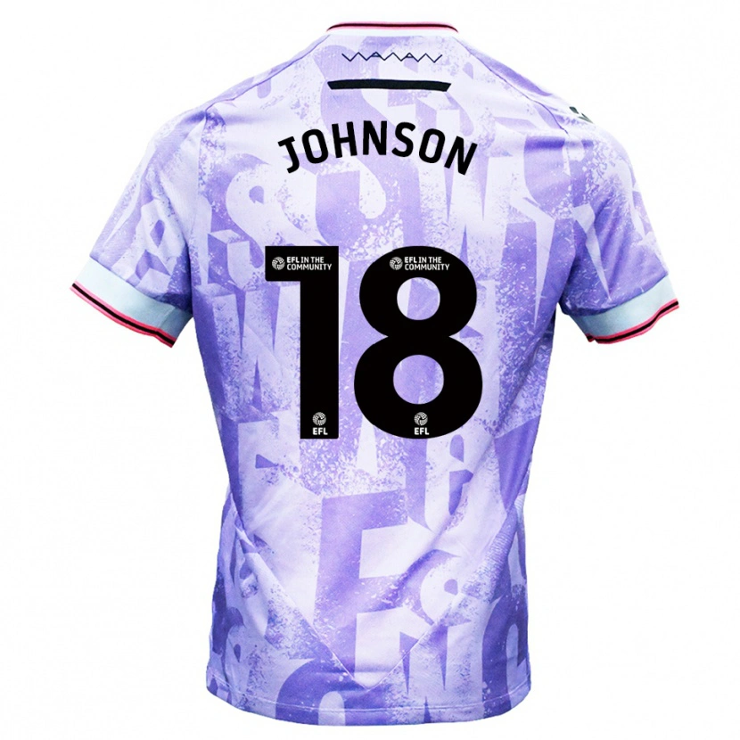 Danxen Criança Camisola Marvin Johnson #18 Lilás Branco Alternativa 2025/26 Camisa Brasil