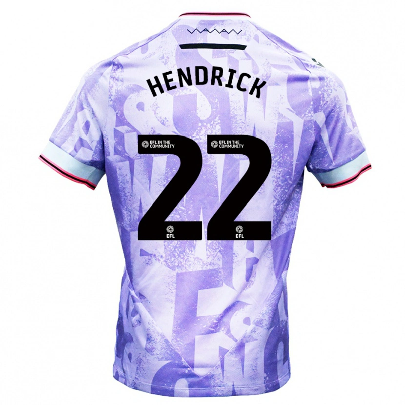 Danxen Criança Camisola Jeff Hendrick #22 Lilás Branco Alternativa 2025/26 Camisa Brasil