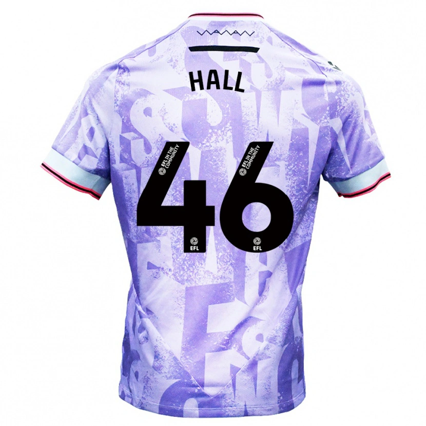 Danxen Criança Camisola Jack Hall #46 Lilás Branco Alternativa 2025/26 Camisa Brasil