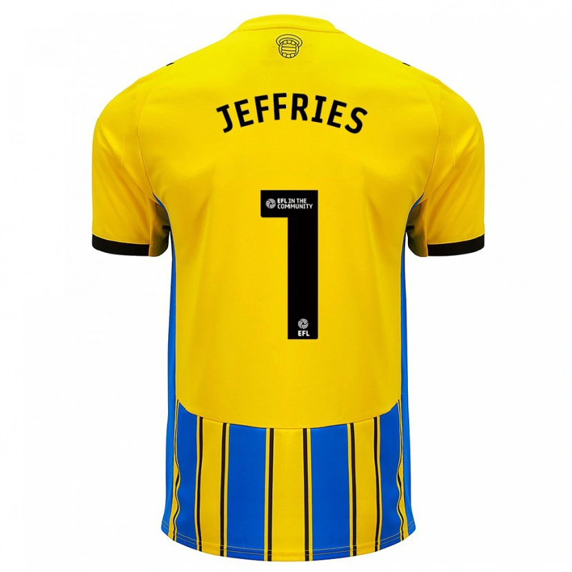 Danxen Criança Camisola Josh Jeffries #1 Azul Amarelo Alternativa 2025/26 Camisa Brasil