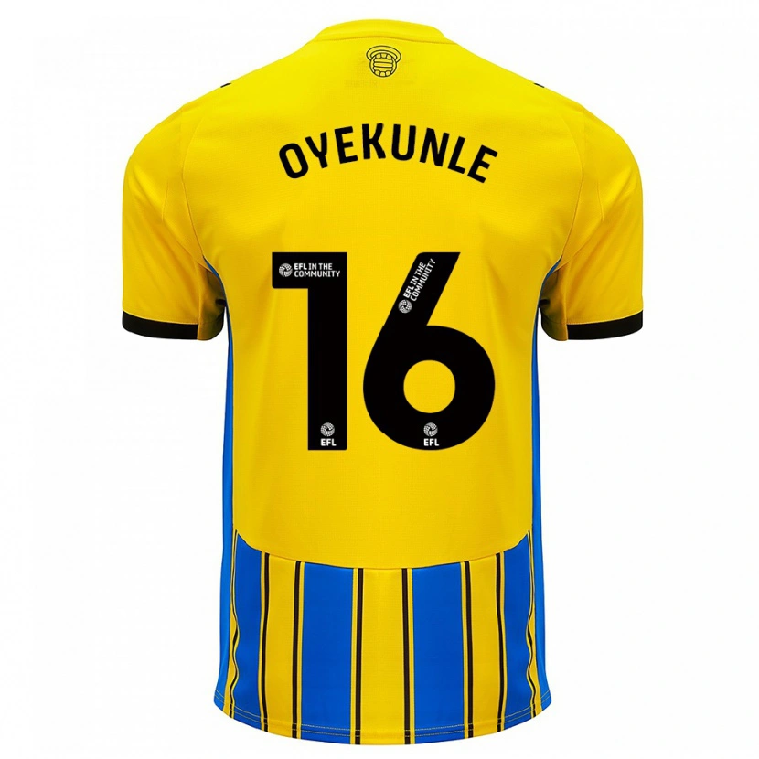 Danxen Criança Camisola Nicholas Oyekunle #16 Azul Amarelo Alternativa 2025/26 Camisa Brasil