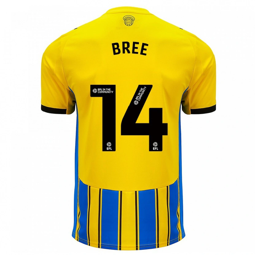 Danxen Criança Camisola James Bree #14 Azul Amarelo Alternativa 2025/26 Camisa Brasil