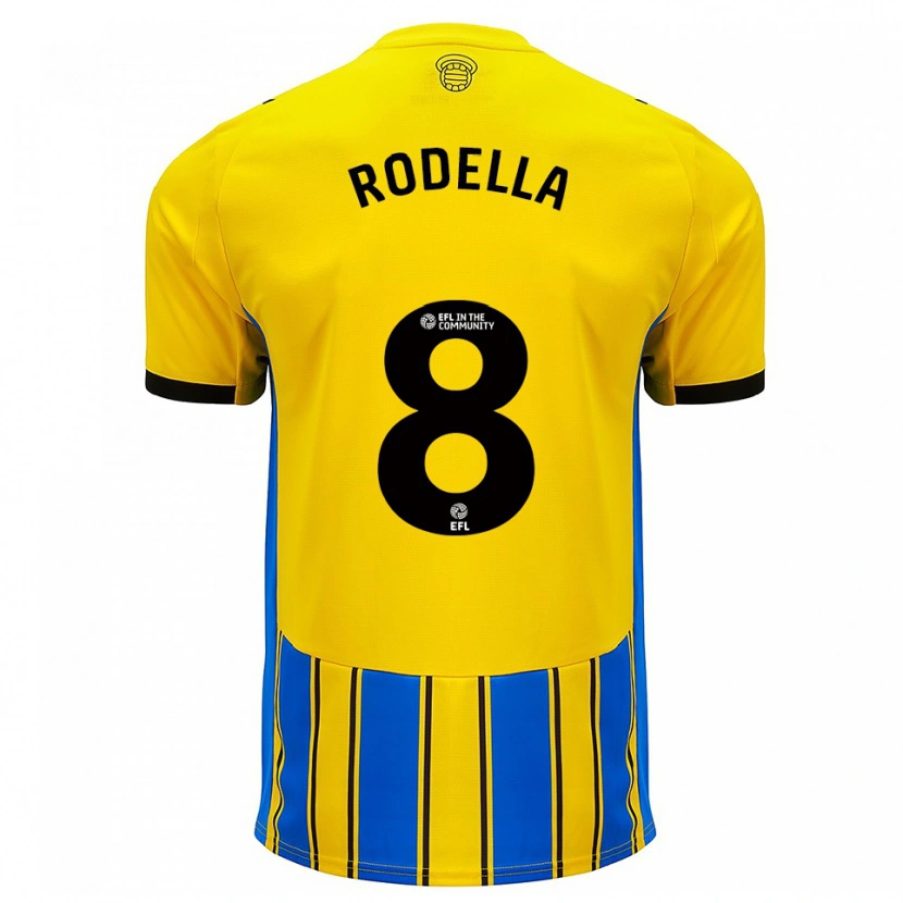 Danxen Criança Camisola Leo Rodella #8 Azul Amarelo Alternativa 2025/26 Camisa Brasil