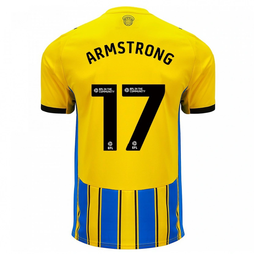 Danxen Criança Camisola Stuart Armstrong #17 Azul Amarelo Alternativa 2025/26 Camisa Brasil