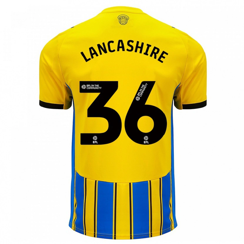 Danxen Criança Camisola Olly Lancashire #36 Azul Amarelo Alternativa 2025/26 Camisa Brasil